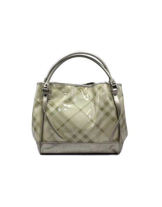 Burberry Shopping PVC Argento