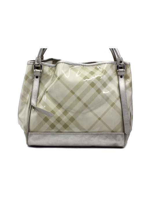 Burberry Shopping PVC Argento