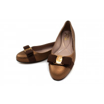 Ferragamo Ballerine Pelle Oro