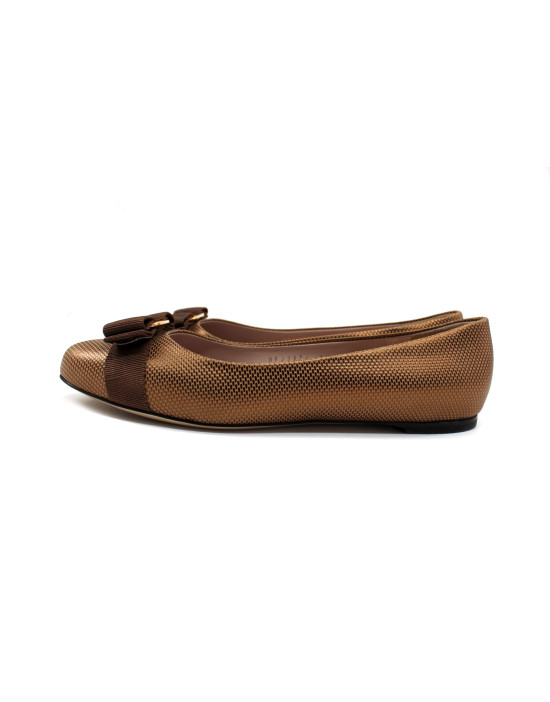 Ferragamo Ballerine Pelle Oro