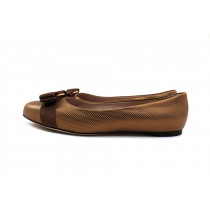 Ferragamo Ballerine Pelle Oro