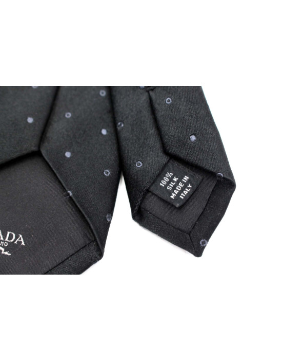Prada Cravatta Seta Nera