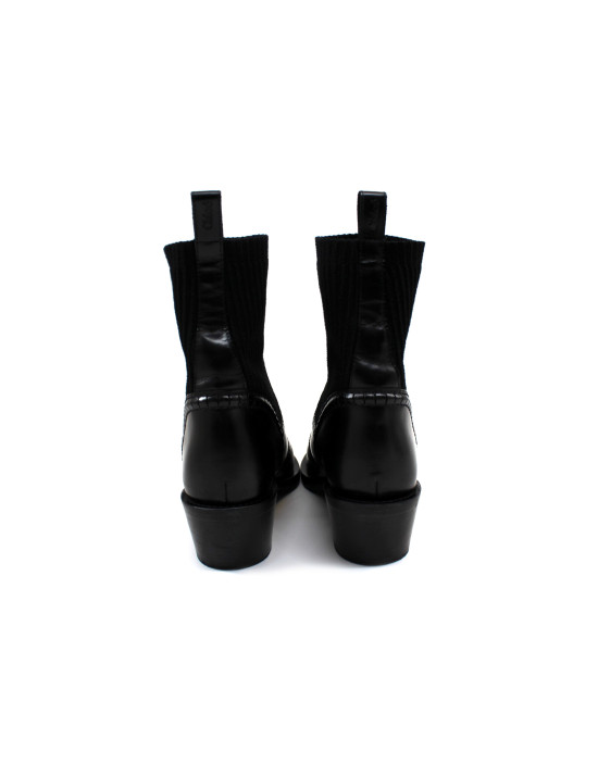 Chloe Stivaletto Texano Pelle Nera