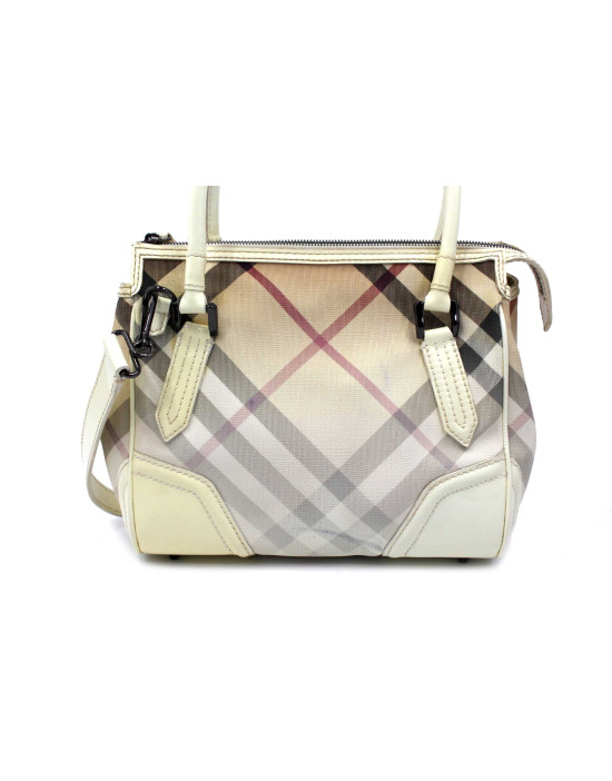Burberry Shopping Pelle Bianca