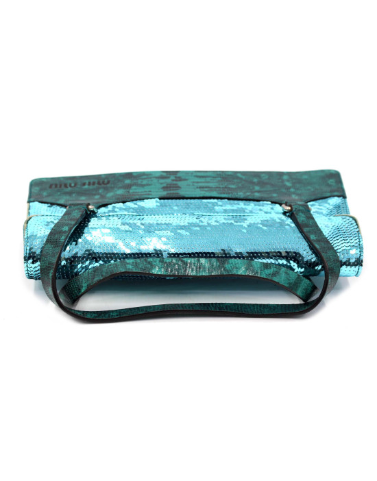 Miu Miu Pochette Pelle Verde