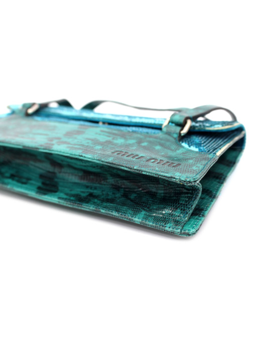 Miu Miu Pochette Pelle Verde