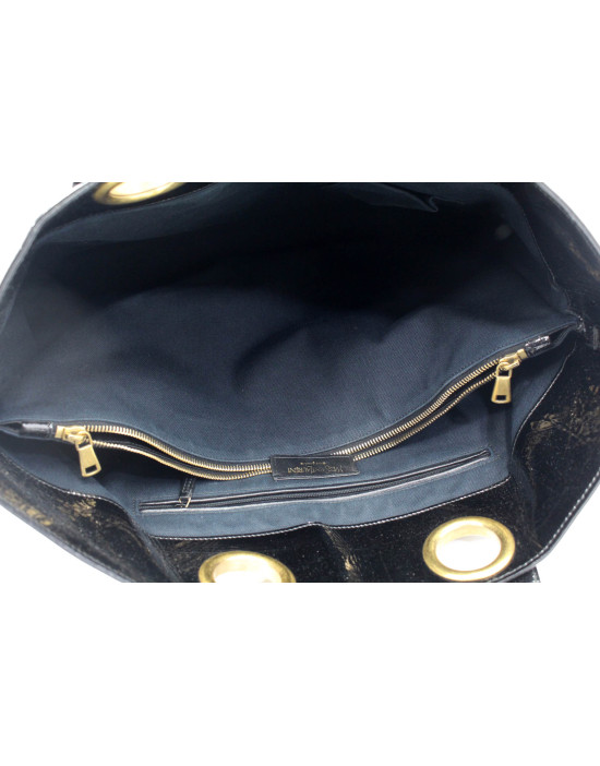 Saint Laurent Shopping Pelle Vernis Nera