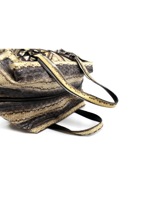 Ferragamo Shopping Pitone Beige