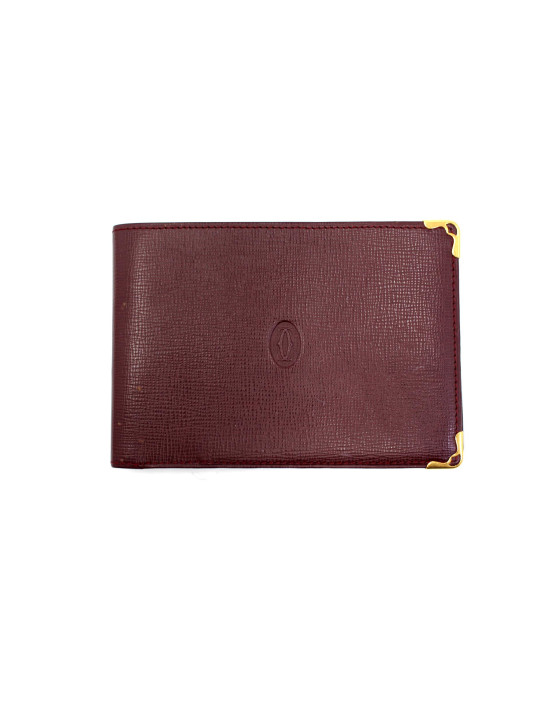 Cartier Portafoglio Pelle Bordeaux
