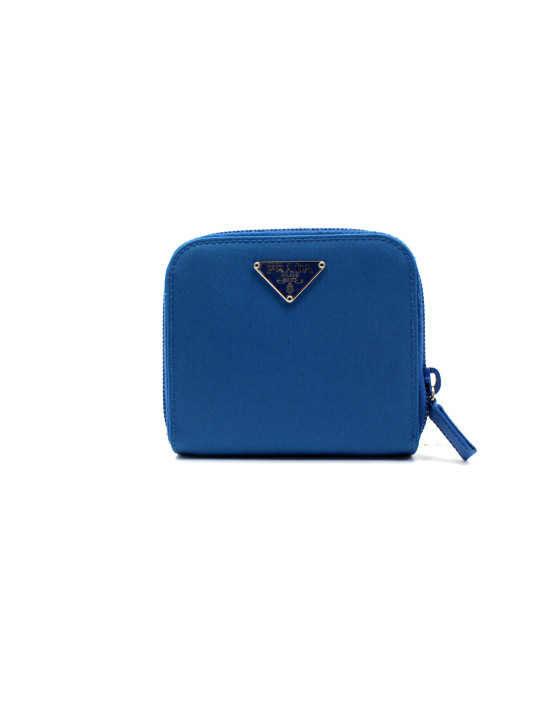 Prada Portafoglio Nylon Cobalto