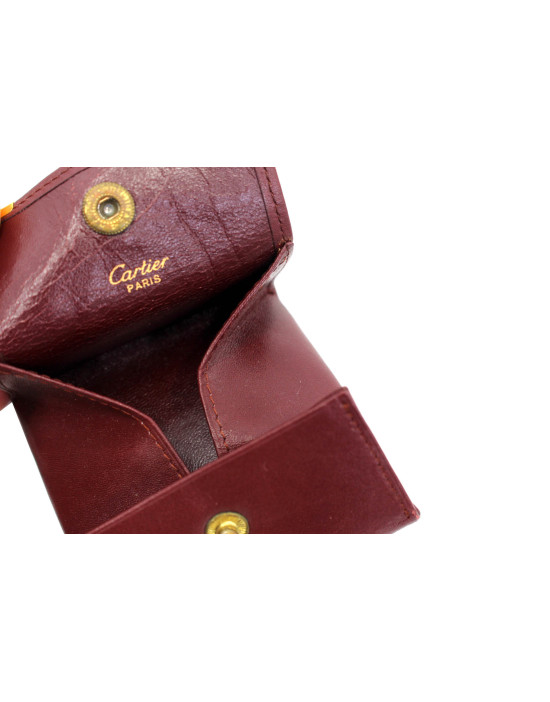 Cartier Portamonete Pelle Bordeaux