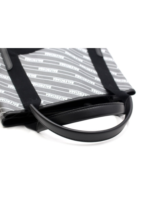 Balenciaga Navy Cabas Tela Grigia