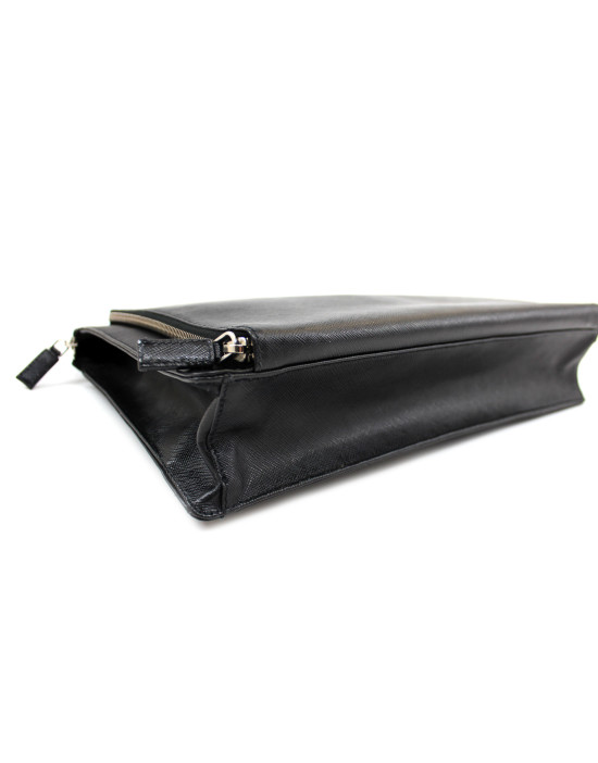Prada Portadocumenti Pelle Saffiano Nera