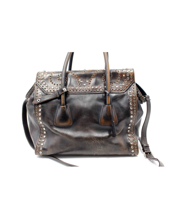 Prada Shopping Pelle Marrone