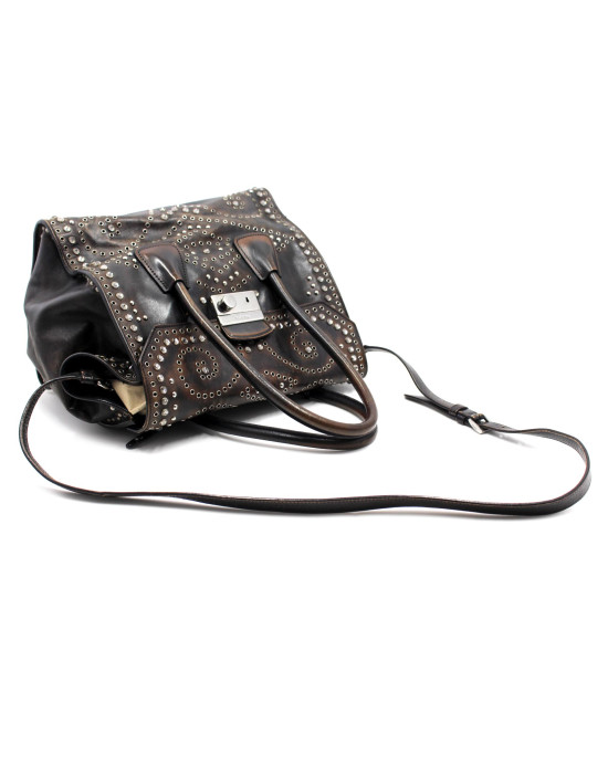 Prada Shopping Pelle Marrone