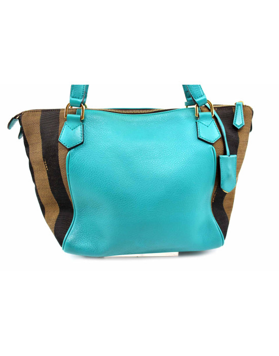 Fendi Shopping Pelle Turchese