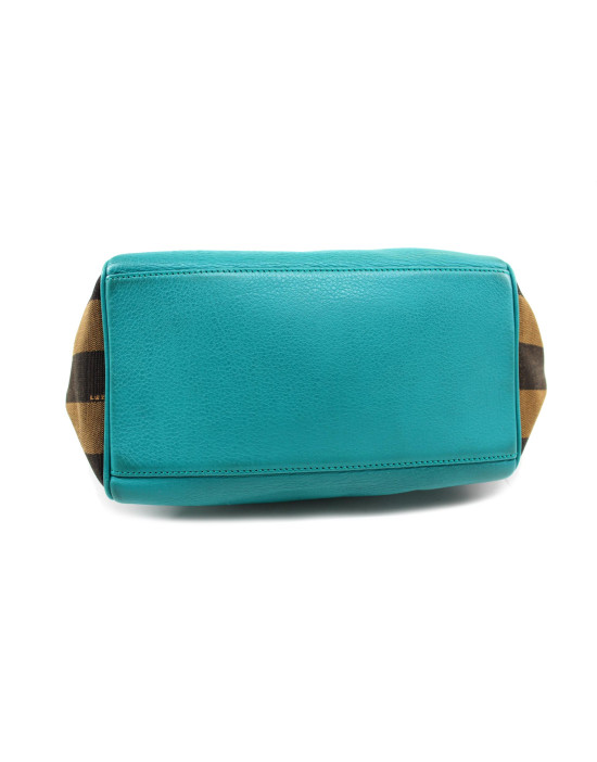 Fendi Shopping Pelle Turchese