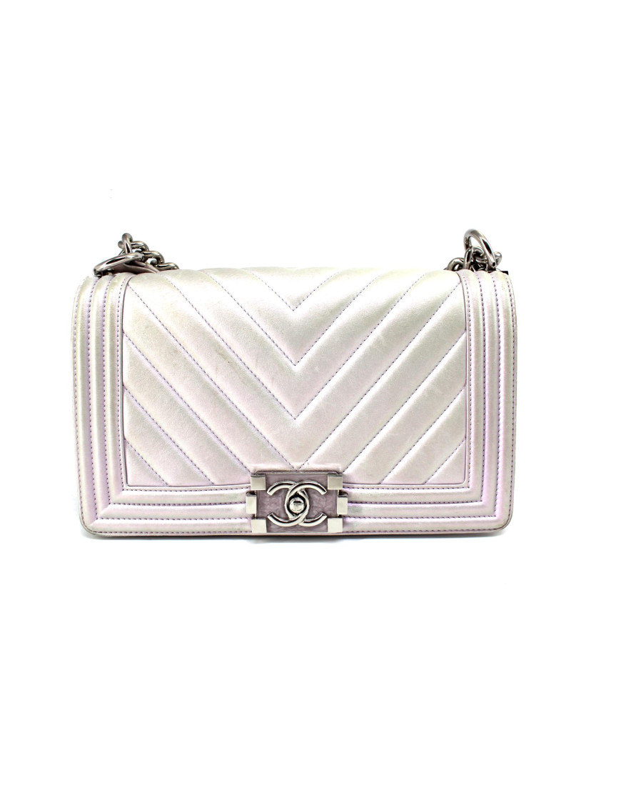 Chanel Boy Pelle Perla / Rosa Cangiante