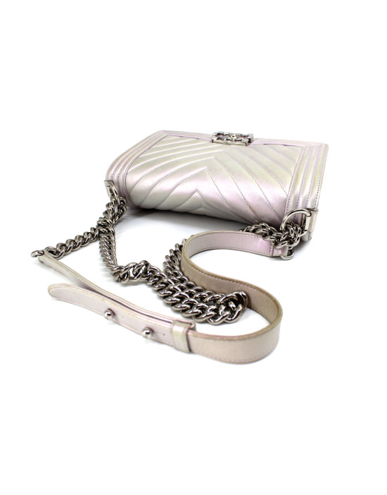 Chanel Boy Pelle Perla / Rosa Cangiante