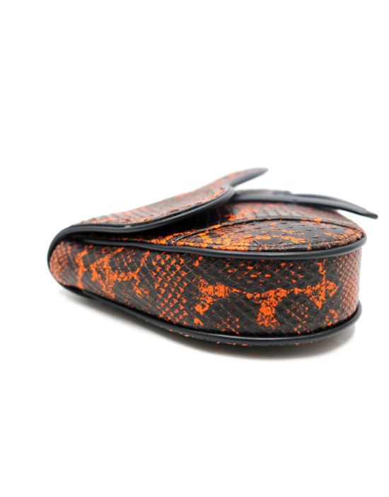 Dior Marsupio Sella Pitone Nero e Arancio