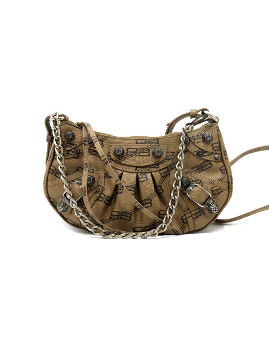 Balenciaga Le Cagole Mini Tela Marrone