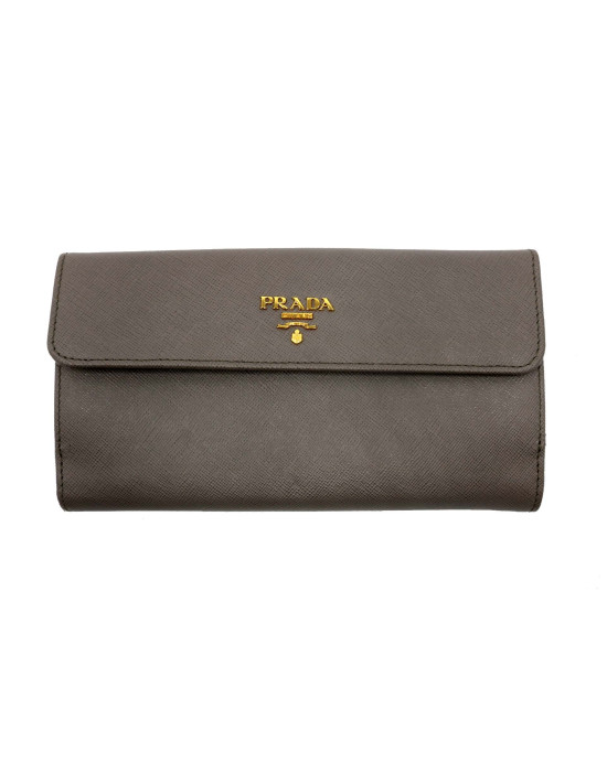 Prada Portafoglio Pelle Saffiano Argilla