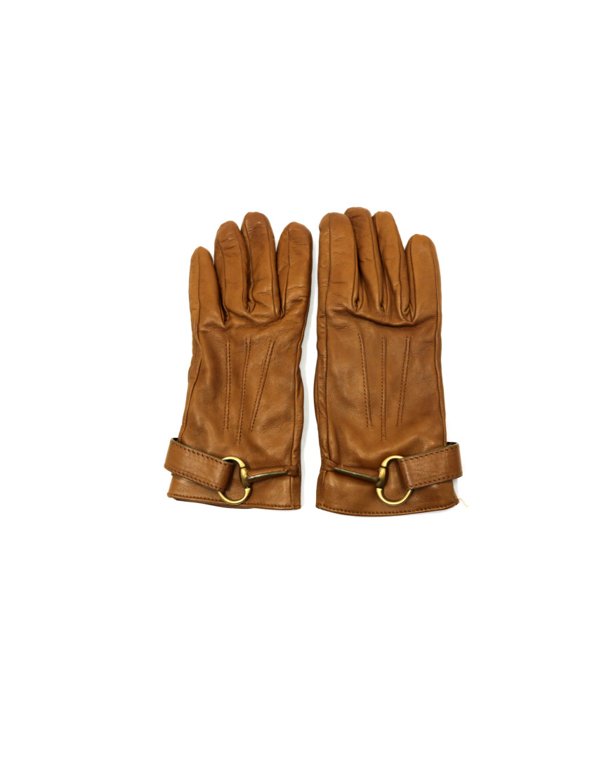 Gucci Guanti Pelle Marrone