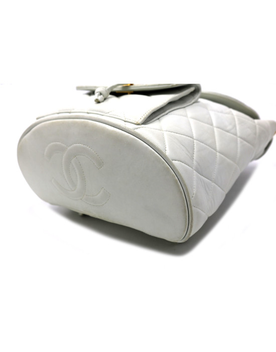 Chanel Zaino Vintage Pelle Bianca