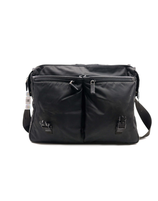 Prada Cartella da Lavoro Tela Vela Nera