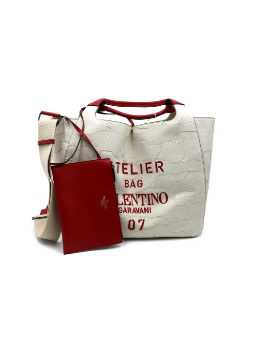 Valentino Tote Bag Tela Bianca