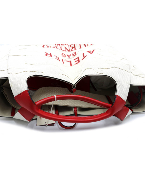 Valentino Tote Bag Tela Bianca