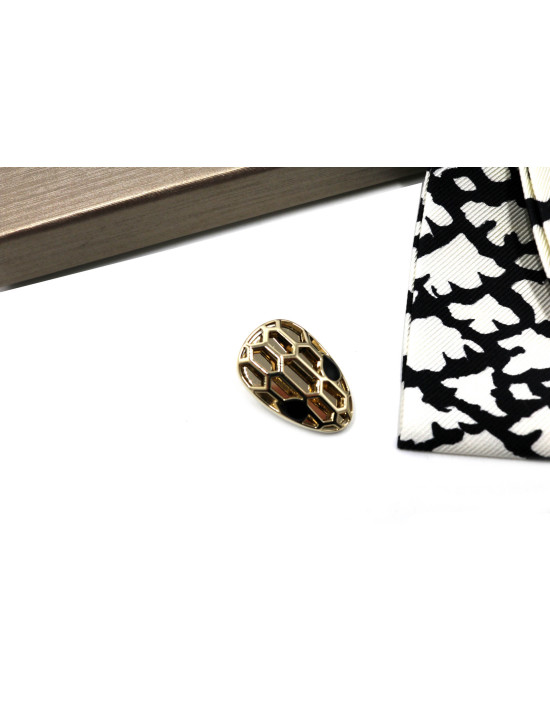 Bulgari Foulard Seta Bianco e Nero