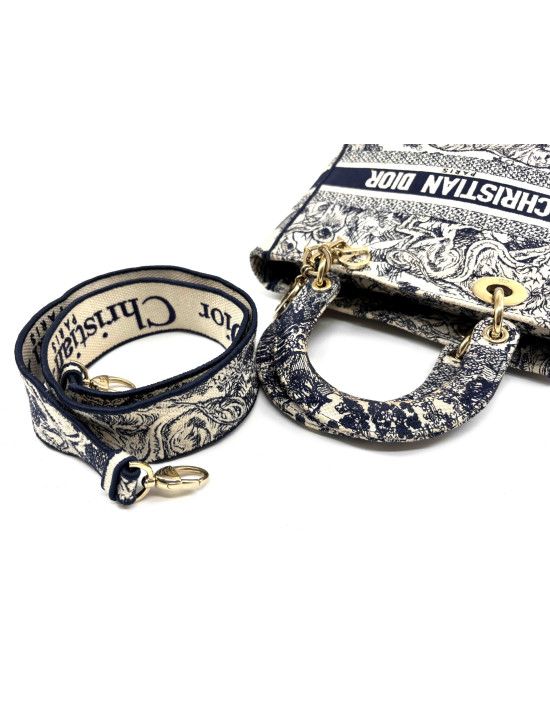 Dior Lady D D-Lite Toile Bleu et Beige