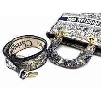 Dior Lady D D-Lite Blue and Beige Canvas