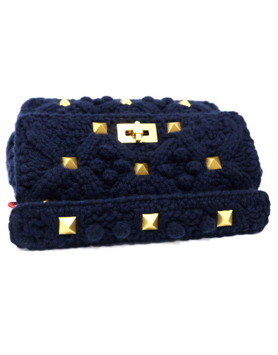 Valentino Roman Stud Cachemire Blu