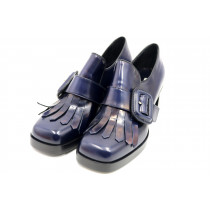 Miu Miu Mocassini Pelle Blu