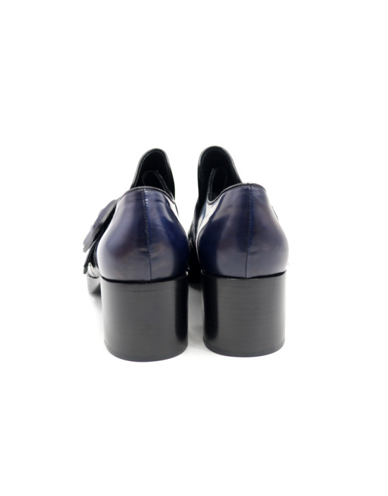 Miu Miu Mocassini Pelle Blu