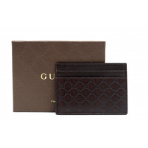 Gucci Portacarte Pelle Marrone Scuro