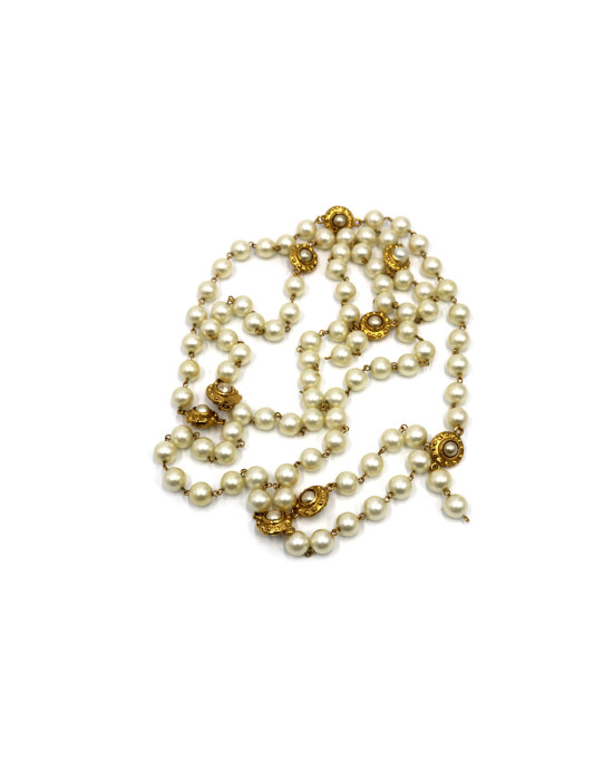 Chanel Collana Metallo e Perle