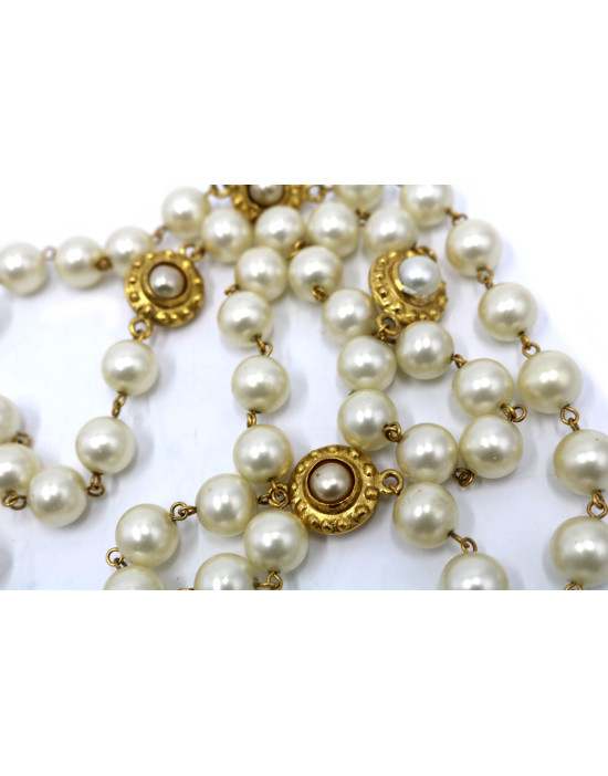 Chanel Collana Metallo e Perle