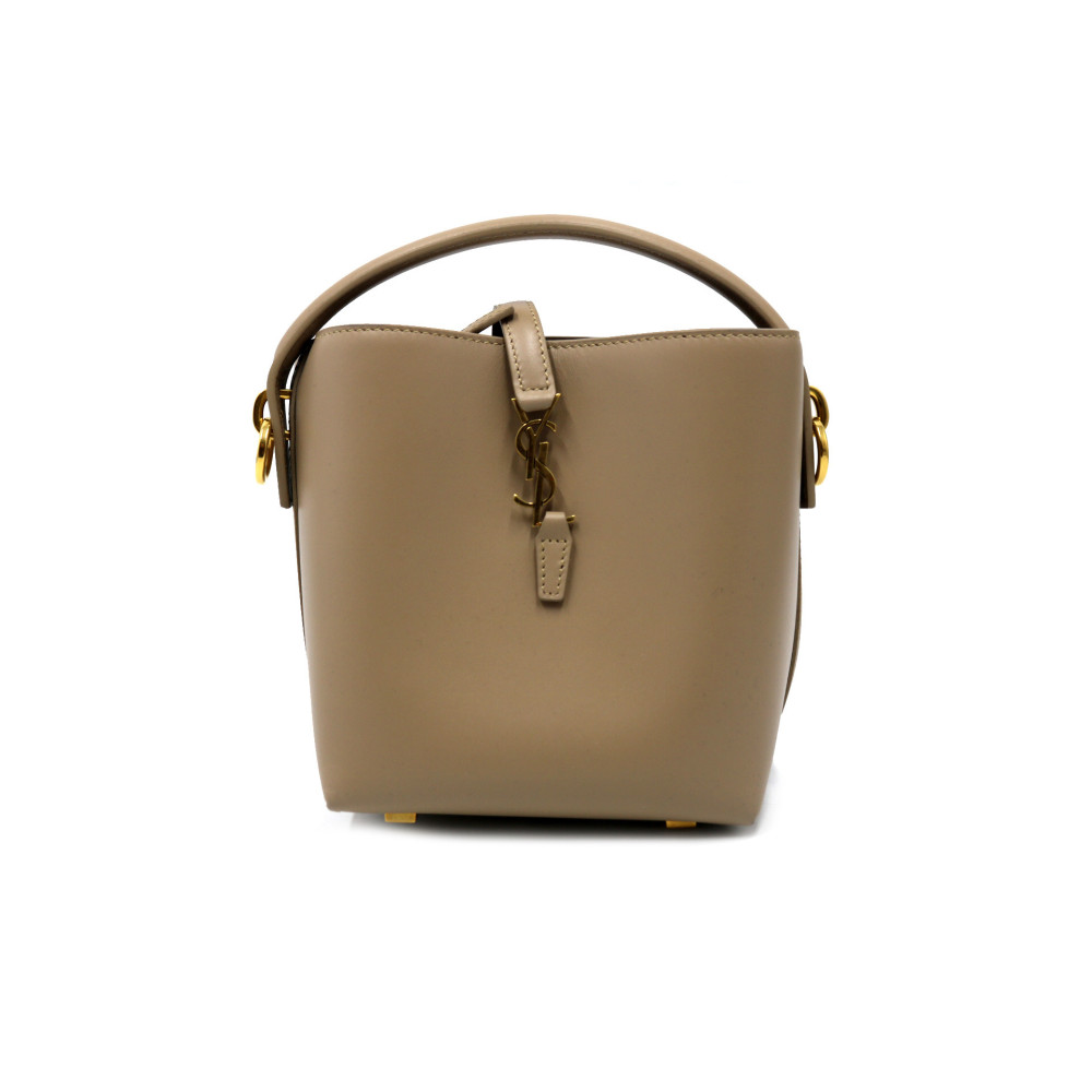 Saint Laurent Beuteltasche Le 37 Mini Beige Leder