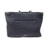 Valentino Rockstud Rafia Tote Schwarz