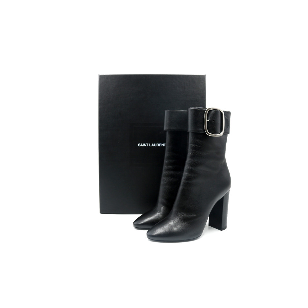 Saint Laurent Stivali Pelle Nera