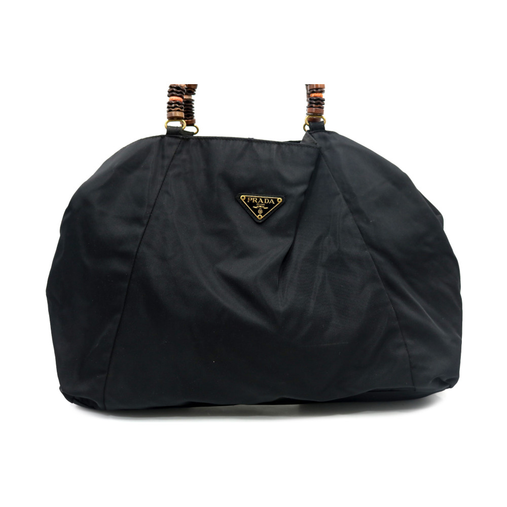 Prada Shopping Tela Vela Nera