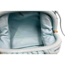 Bottega Veneta Pouch Mini Pelle Azzurra