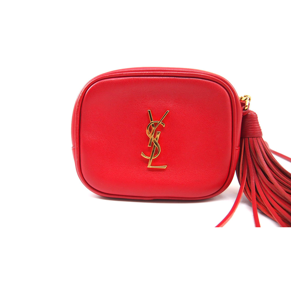 Saint Laurent Tracollina Pelle Rossa