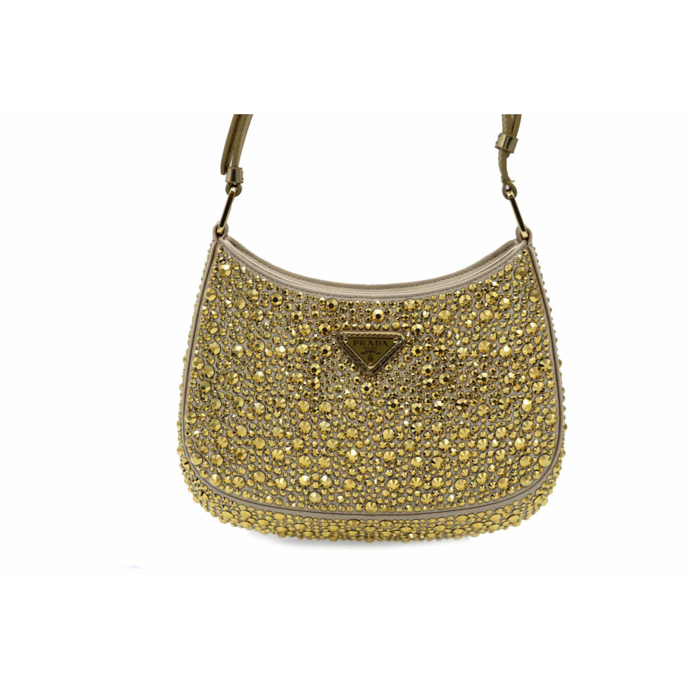 Prada Cleo Raso Con Cristalli Oro - Crystal