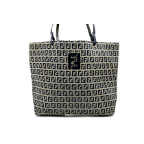 Fendi Tote Bag Zucchino Blu e Beige