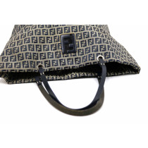 Fendi Tote Bag Zucchino Blu e Beige