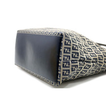 Fendi Tote Bag Zucchino Blu e Beige